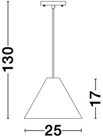 Kleine hanglamp Wera van hout, Lampenkap: hout, Baldakijn: hout, Houtkleurig, zwart, Ø 25  x H 17 cm