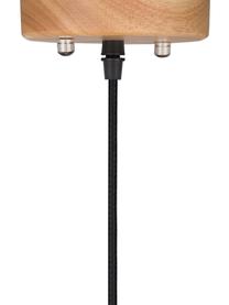 Lampa wisząca z drewna Wera, Drewno naturalne, czarny, Ø 25 x W 17 cm