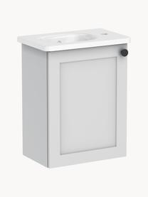 Lavabo con mobiletto Rafaella, larg. 45 cm, sinistra, Maniglie: metallo rivestito, Grigio chiaro, Larg. 45 x Alt. 58 cm