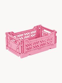 Contenitore pieghevole Midi, larg. 27 cm, Plastica, Rosa, Larg. 27 x Prof. 17 cm