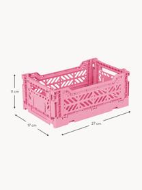 Contenitore pieghevole Midi, larg. 27 cm, Plastica, Rosa, Larg. 27 x Prof. 17 cm