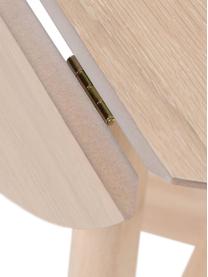 Runder Klapptisch Maryse, Ø 120 cm, Tischplatte: Mitteldichte Holzfaserpla, Beine: Massives Gummibaumholz, Eichenholzfurnier, Ø 120 x H 75 cm