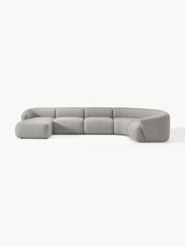 Sofa modułowa Sofia, Tapicerka: 100% polipropylen Dzięki , Stelaż: drewno świerkowe, płyta w, Nogi: tworzywo sztuczne Ten pro, Szara tkanina, S 404 x G 231 cm, prawostronna