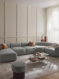 Divano ampio componibile Sofia, Rivestimento: 100% poliestere Il rivest, Struttura: legno di abete rosso, tru, Piedini: plastica Il materiale uti, Tessuto grigio, Larg. 404 x Prof. 231 cm, chaise longue a destra