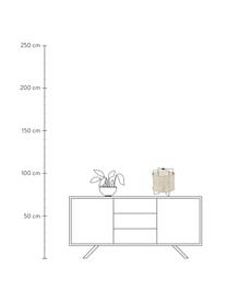 Lámpara de mesa de lino Bridekirk, Pantalla: lino, Estructura: metal pintado, Cable: plástico, Beige, Ø 30 x Al 34 cm