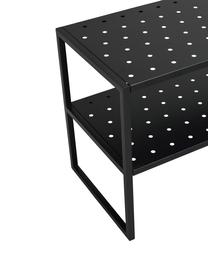 Schuhregal Malone aus Metall, Metall, pulverbeschichtet, Schwarz, B 80 x H 42 cm