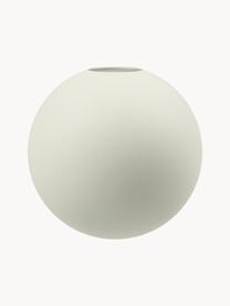 Jarrón esfera artesanal Ball, Al 10 cm, Cerámica, Blanco Off White, Ø 10 x Al 10 cm