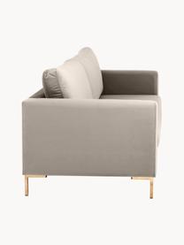 Samt-Sofa Luna (3-Sitzer), Bezug: Samt (100 % Polyester), O, Gestell: Massives Buchenholz, Schi, Samt Greige, B 230 x T 95 cm