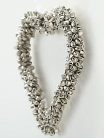 Decoratieve harten Halina, set van 3, Zilverkleurig, wit, Set met verschillende formaten