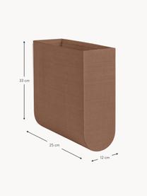 Caja artesanal Curved, An 12 cm, Funda: 100% algodón, Estructura: cartón, Marrón, An 12 x Al 33 cm