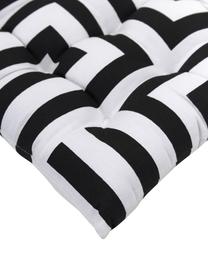 Coussin de chaise 40x40 motif noir Bram, Noir, larg. 40 x long. 40 cm