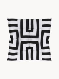 Coussin de chaise 40x40 motif noir Bram, Noir, larg. 40 x long. 40 cm