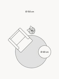 Runder Chenilleteppich Loire, handgewebt, Flor: 95 % Baumwolle, 5 % Polye, Beigetöne, Ø 200 cm (Grösse L)