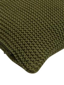 Housse de coussin en tricot Adalyn, 100 % coton bio, certifié GOTS, Vert, larg. 30 x long. 50 cm