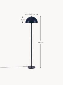 Lampadaire bleu foncé Matilda, Bleu, Ø 40 x haut. 164 cm