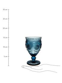 Verre à vin Chambord, 6 pièces, Verre, Bleu, Ø 9 x haut. 14 cm, 250 ml