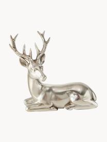 Cerfs décoratifs Tobin, 2 élém., Plastique, Argenté, larg. 15 x haut. 15 cm