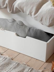 Cajón de madera con ruedas para cama Baby & Jr., Estructura: tablero de fibras de dens, Ruedas: 100% goma, Blanco, An 55 x L 71 cm