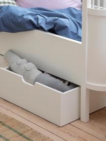 Cajón de madera con ruedas para cama Baby & Jr., Estructura: tablero de fibras de dens, Ruedas: 100% goma, Blanco, An 55 x L 71 cm