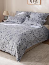 Baumwollsatin-Bettdeckenbezug Hurley mit Jacquard-Muster, Webart: Satin Fadendichte 280 TC,, Hellblau, Blau, B 200 x L 200 cm