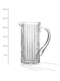 Kristallen karaf Timeless met groefreliëf 1,2 L, Luxion-kristalglas, Transparant, H 23 cm, 1.2 L