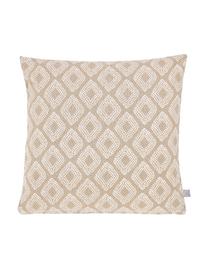 Kissenhüllen Cousin aus Baumwolle in Beige, 3er-Set, 100 % Baumwolle, Beige & Weiß, gemustert, B 45 x L 45 cm