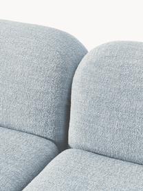 Modulares Ecksofa Wolke (4-Sitzer) aus Bouclé, Bezug: Bouclé (96 % Polyester, 4, Bouclé Hellblau, B 349 x T 262 cm
