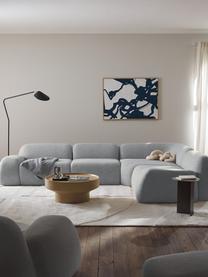 Canapé d'angle modulable 4 places en bouclette Wolke, Bouclette bleu ciel, larg. 349 x prof. 262 cm