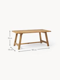 Table en bois de teck Lawas, tailles variées, Bois de teck recyclé, finition naturelle
Ce produit est fabriqué à partir de bois certifié FSC® issu du développement durable, Bois de teck, larg. 180 x prof. 90 cm