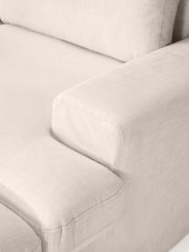 Canapé d'angle modulable avec revêtement amovible Russell, Tissu beige clair, larg. 412 x prof. 206 cm