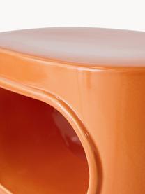 Table d'appoint ovale en grès cérame Space, Grès cérame, Orange, larg. 36 x haut. 39 cm