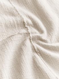 Baumwoll-Kissenhülle Terre mit dekorativer Naht, 70 % Baumwolle, 30 % Leinen, Hellbeige, B 45 x L 45 cm