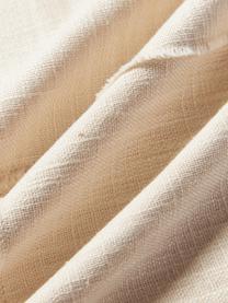Baumwoll-Kissenhülle Terre mit dekorativer Naht, 70 % Baumwolle, 30 % Leinen, Hellbeige, B 45 x L 45 cm
