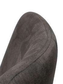 Kunstleder-Polsterstühle Sierra, 2 Stück, Bezug: Polyester in Wildleder-Op, Beine: Metall, lackiert, Kunstleder Dunkelgrau, B 49 x T 55 cm