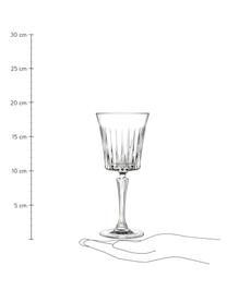 Witte wijnglazen Timeless met groefreliëf, 6 stuks, Luxion kristalglas, Transparant, Ø 8 x H 20 cm, 220 ml