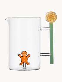 Carafe à eau artisanale Sweet Candy, 1,5 L, Verre borosilicate

Découvrez la polyvalence du verre borosilicaté pour votre maison ! Ce matériau de haute qualité, fiable et robuste, se distingue par une résistance exceptionnelle à la chaleur, ce qui le rend idéal pour votre thé ou café chaud. Par rapport au verre traditionnel, le verre borosilicaté est plus résistant aux fissures et aux bris, en faisant un compagnon sûr pour votre intérieur, Bonhomme en pain d'épice, 1,5 L