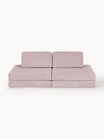 Modulares Kinder-Spielsofa Mila aus Cord, handgefertigt, Bezug: Cord (100 % Polyester) De, Cord Hellrosa, B 130 x T 65 cm