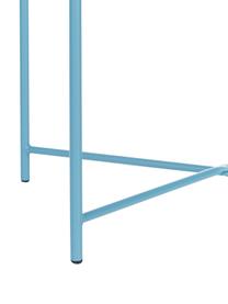 Table d'appoint avec plateau amovible Sangro, Acier, laqué, Bleu, Ø 46 x haut. 52 cm