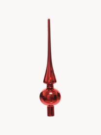 Cimier sapin Brilliance haut. 26 cm, Verre, Rouge, brillant, Ø 6 x haut. 26 cm