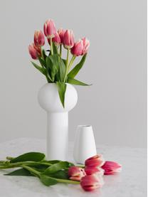 Vase peint à la main Pillar, haut. 24 cm, Céramique, Blanc, Ø 12 x haut. 24 cm