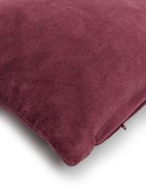 Coussin rectangulaire velours Giraffe, Bordeaux, couleur dorée