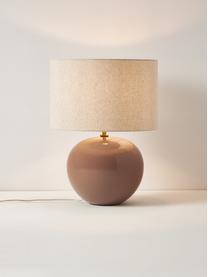 Lampe à poser en céramique Marin, Nougat, beige clair, Ø 35 x haut. 46 cm