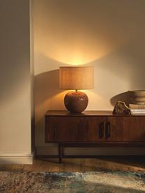 Keramická stolová lampa Marin, Nugátová, svetlobéžová, Ø 35 x V 46 cm