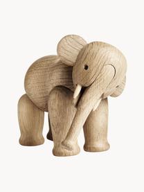 Handgefertigtes Deko-Objekt Elephant aus Eichenholz, Eichenholz, lackiert, Eichenholz, B 17 x H 13 cm