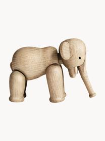 Oggetto decorativo Elefant, Legno di quercia, Marrone chiaro, Lung. 17 x Alt. 12 cm