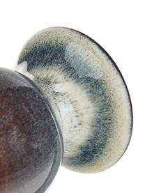 Soportes de huevo artesanales Quintana, 2 uds., Porcelana, Azul, marrón, Ø 5 cm