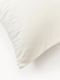 Poszewka na poduszkę z perkalu River, Złamana biel, antracytowy, S 70 x D 80 cm