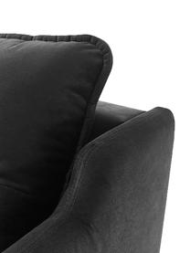 Sofa rozkładana z aksamitu Loft (3-osobowa), Tapicerka: 100% aksamit poliestrowy, Nogi: metal lakierowany, Ciemny szary, S 191 x G 100 cm