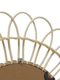 Miroir mural rond bambou Nariko, Beige, Ø 50 x prof. 5 cm