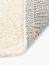 Ručne tkaný vlnený koberec s reliéfnou štruktúrou Clio, Krémovobiela, Š 160 x D 230 cm (veľkosť M)